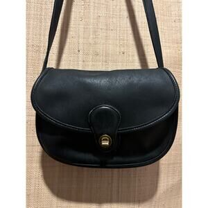 Vintage Coach Prarie 9954 crossbody black leather handbag